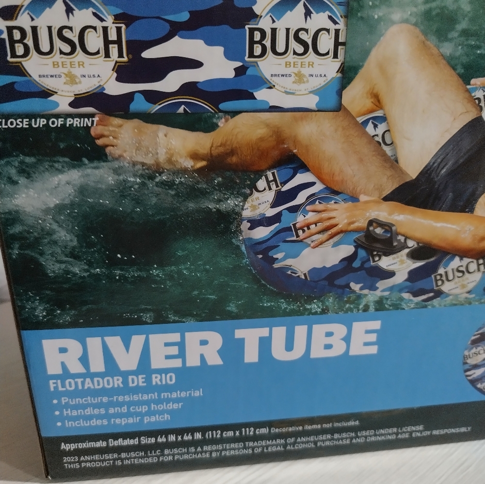 Busch Beer River Tube Float Inflatable NIB Father's Day - Picture 2 of 3